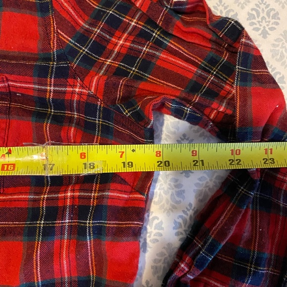 Weatherproof Vintage Women’s Flannel Button Down Shirt Medium Red Blue/Green - Picture 10 of 10